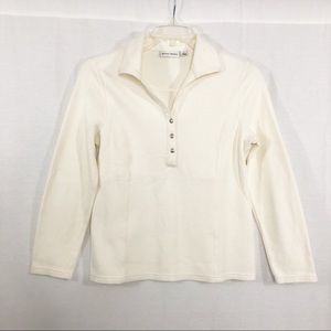 Studio Works Soft Corduroy Long Sleeve Top, Size Small